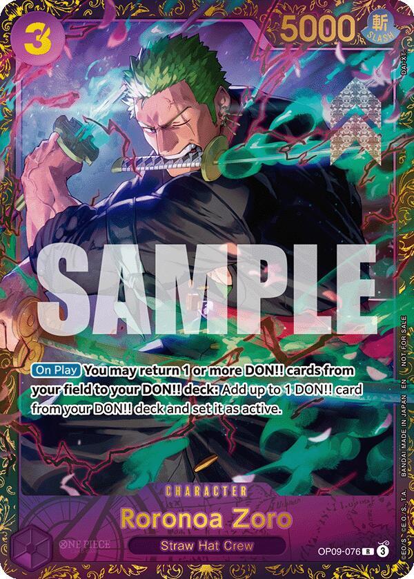 Roronoa Zoro Championship 25-26 Regionals Season 1 2025-2026 OP09-076 | One Piece TCG