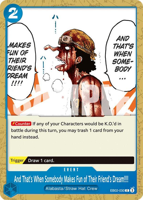 And That's When Somebody Makes Fun of Their Friend's Dream!!!! EB02-030 – Anime 25th Collection | One Piece TCG