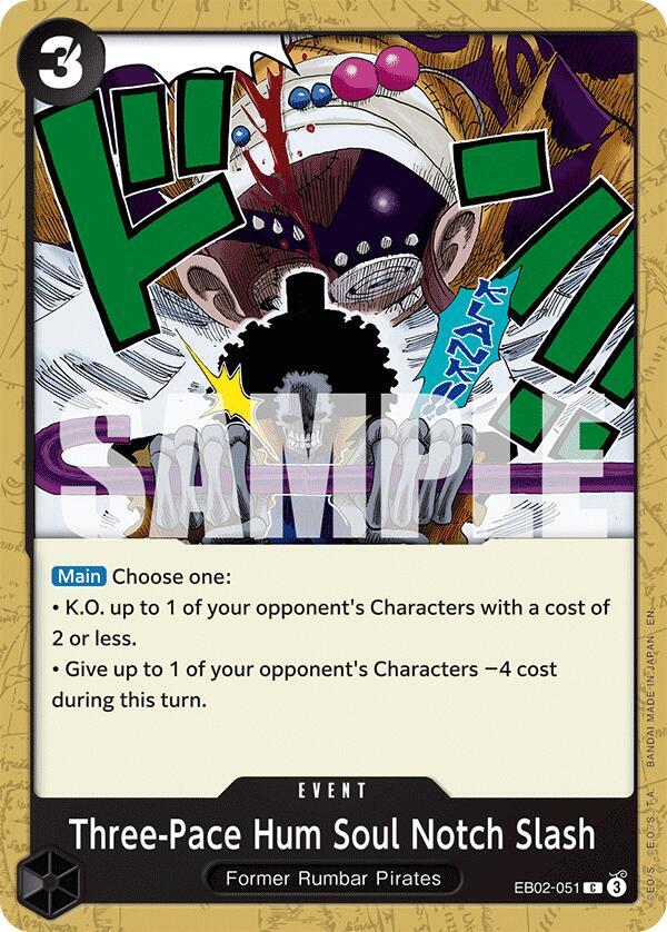 Three-Pace Hum Soul Notch Slash EB02-051 – Anime 25th Collection | One Piece TCG
