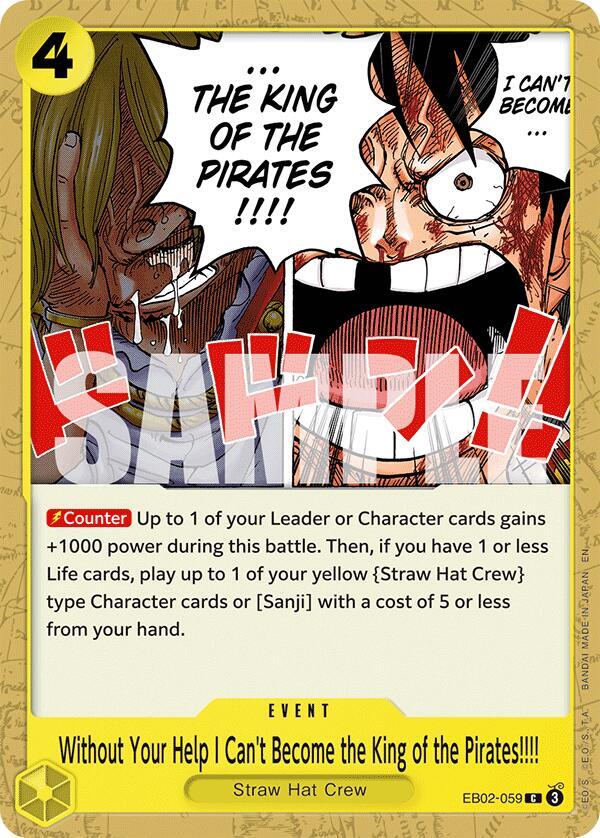 Without Your Help I Can't Become the King of the Pirates!!!! EB02-059 – Anime 25th Collection | One Piece TCG