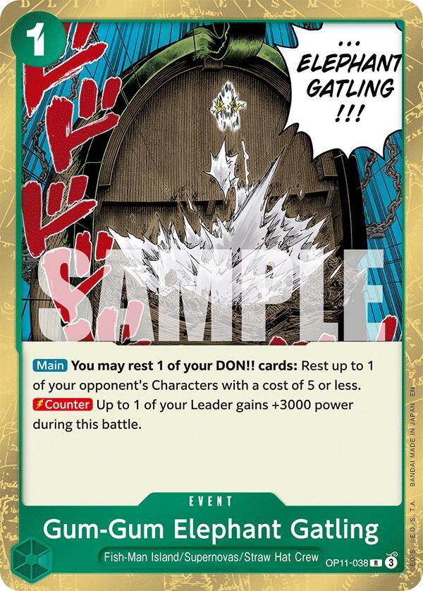 Gum-Gum Elephant Gatling OP11-038 – A Fist of Divine Speed | One Piece TCG