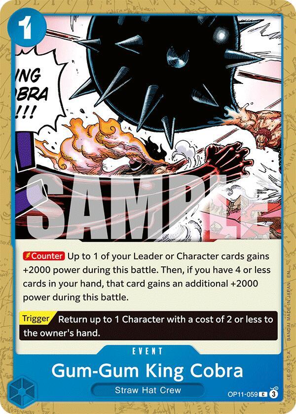 Gum-Gum King Cobra OP11-059 – A Fist of Divine Speed | One Piece TCG