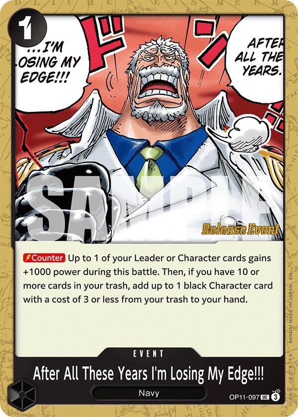 After All These Years I'm Losing My Edge!!! Release Event OP11-097 | One Piece TCG
