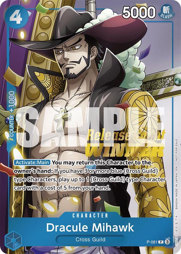 Dracule Mihawk OP11 Release Event Winner P-081 | One Piece TCG