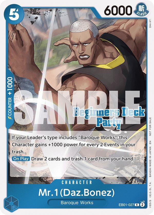 Mr. 1 (Daz.Bonez) Beginners Deck Party [ST-23] - [ST-28] Participation Pack December EB01-027 | One Piece TCG