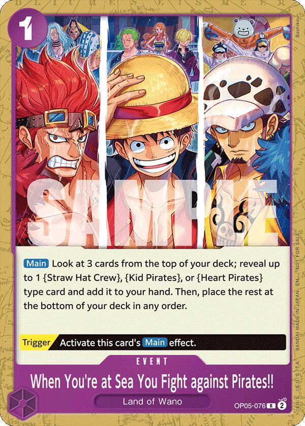 When You're at Sea You Fight against Pirates!! (2025 Pirates League Store Qualifier) Promotional Card 2025 OP05-076 | One Piece TCG