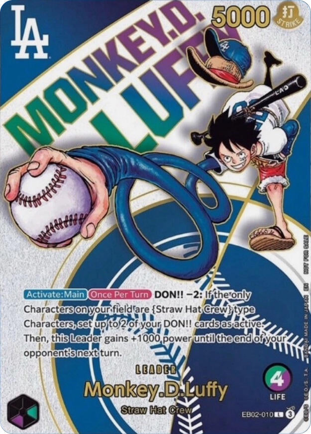 Monkey.D.Luffy Dodgers x ONE PIECE EB02-010 | One Piece TCG