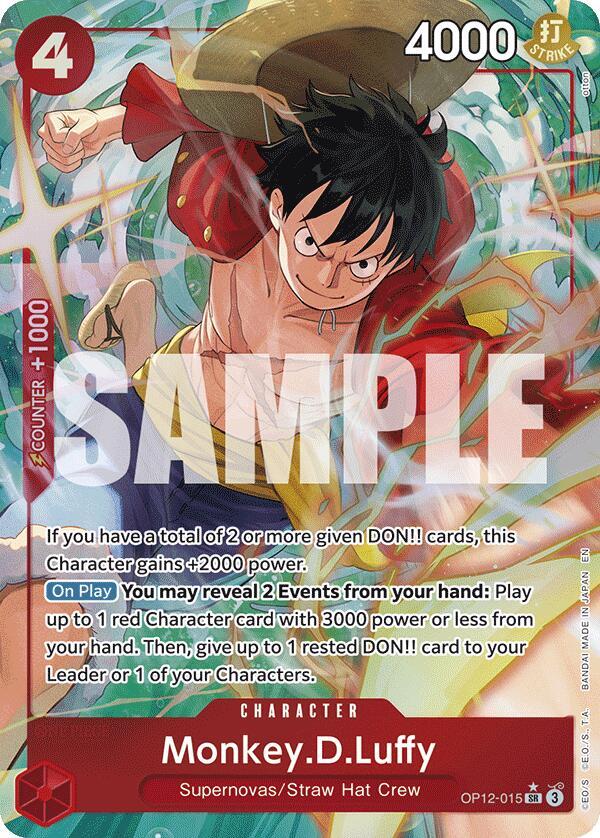 Monkey.D.Luffy Alternate Art OP12-015 – Legacy of the Master | One Piece TCG
