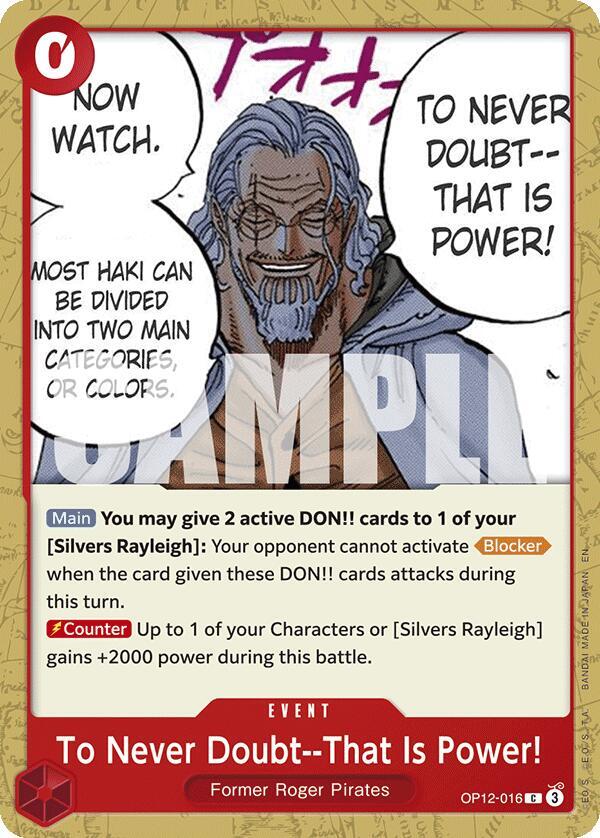 To Never Doubt--That Is Power! OP12-016 – Legacy of the Master | One Piece TCG
