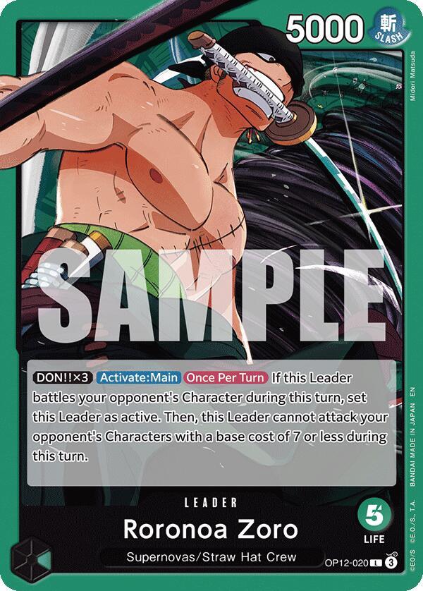 Roronoa Zoro OP12-020 – Legacy of the Master | One Piece TCG