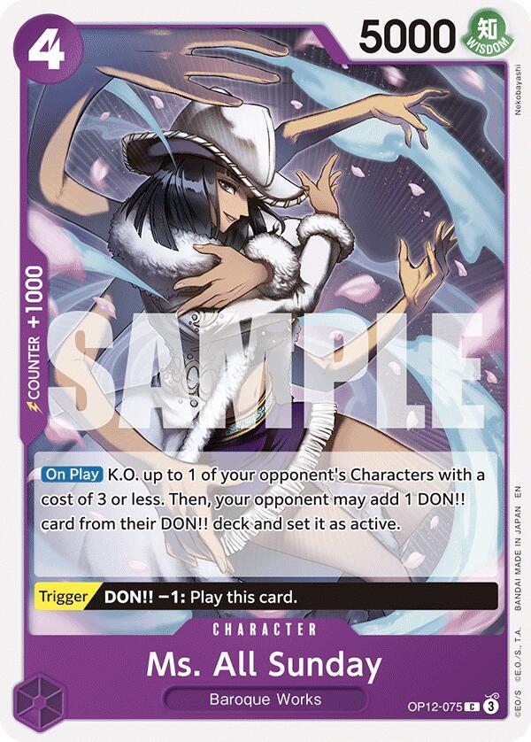 Ms. All Sunday OP12-075 – Legacy of the Master | One Piece TCG