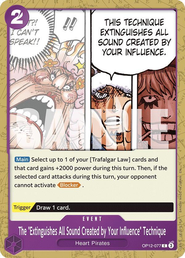 The "Extinguishes All Sound Created by Your Influence" Technique OP12-077 – Legacy of the Master | One Piece TCG