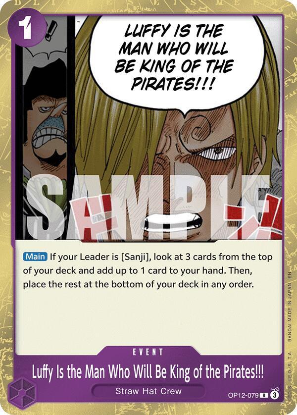 Luffy Is the Man Who Will Be King of the Pirates!!! OP12-079 – Legacy of the Master | One Piece TCG