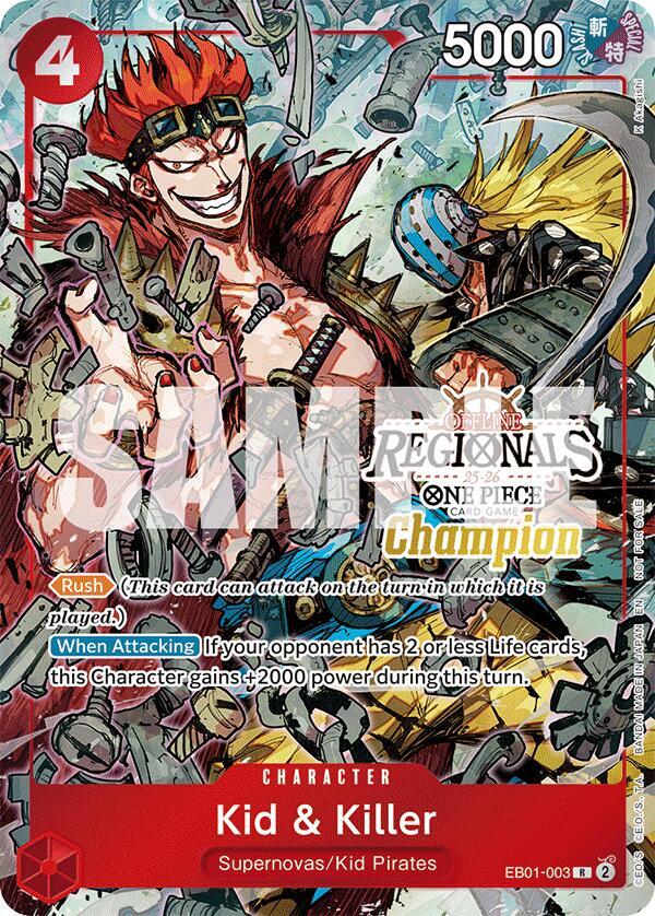 Kid & Killer Offline Regional Champion Card Set 2025 Vol.2 EB01-003 | One Piece TCG