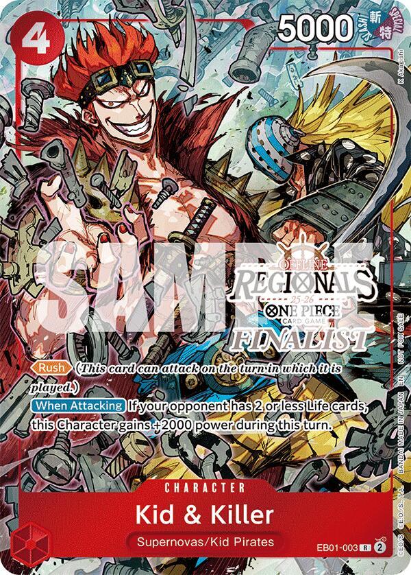 Kid & Killer Offline Regional Finalist Card Set 2025 Vol.2 EB01-003 | One Piece TCG