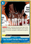Take That Back!! Take Back What You Said!! ST22-016 – Starter Deck 22: Ace & Newgate | One Piece TCG