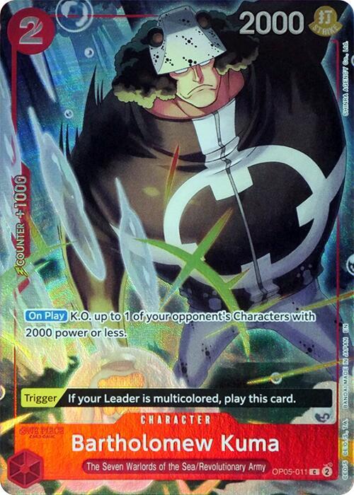 Bartholomew Kuma Seven Warlords of the Sea Binder Set OP05-011 | One Piece TCG