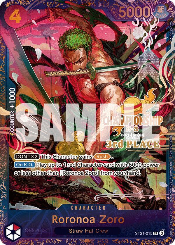 Roronoa Zoro CS 25-26 3rd Place 2025-2026 ST21-015 | One Piece TCG