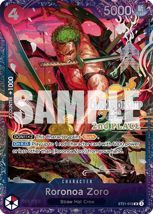 Roronoa Zoro CS 25-26 2nd Place 2025-2026 ST21-015 | One Piece TCG