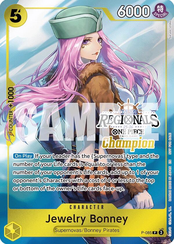 Jewelry Bonney Online Regional Champion Card Set 2025 Vol.2 P-085 | One Piece TCG