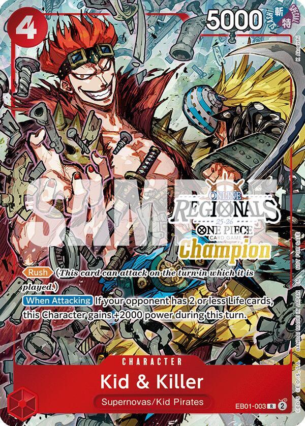 Kid & Killer Online Regional Champion Card Set 2025 Vol.2 EB01-003 | One Piece TCG