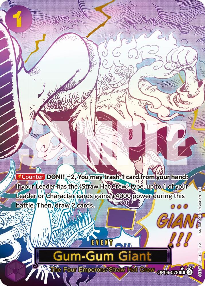 Gum-Gum Giant Alternate Art OP09-078 – Premium Booster - The Best Vol. 2 | One Piece TCG
