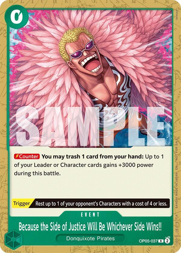Because the Side of Justice Will Be Whichever Side Wins!! Tournament Pack 2025 Vol. 4 OP05-037 | One Piece TCG