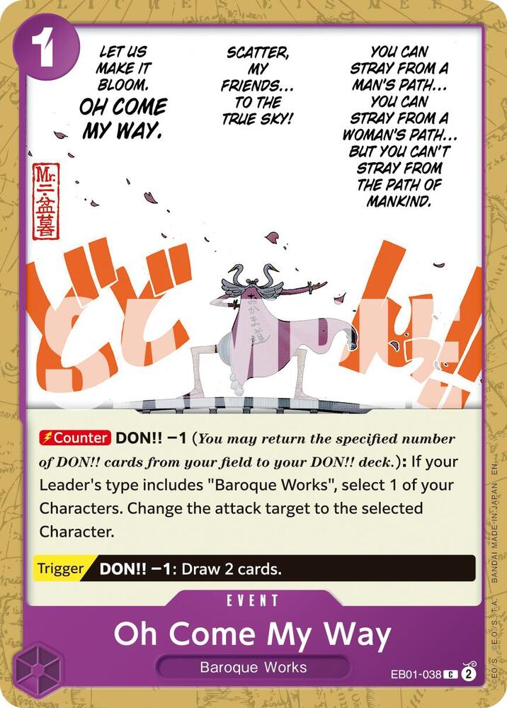Oh Come My Way Reprint EB01-038 – Premium Booster - The Best Vol. 2 | One Piece TCG