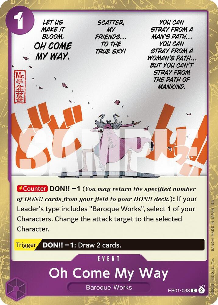 Oh Come My Way Pirate Foil EB01-038 – Premium Booster - The Best Vol. 2 | One Piece TCG