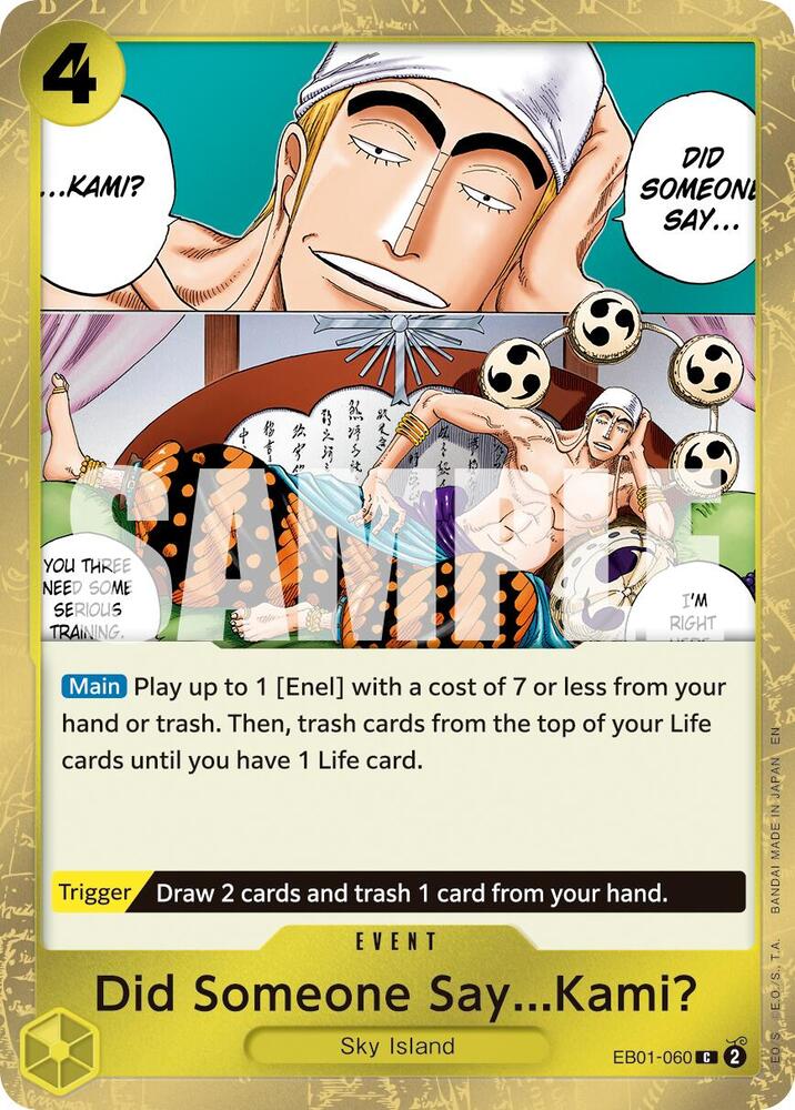 Did Someone Say...Kami? Pirate Foil EB01-060 – Premium Booster - The Best Vol. 2 | One Piece TCG