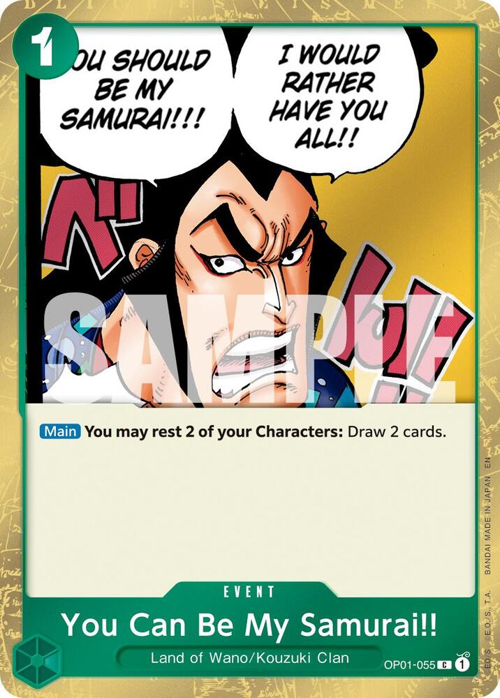 You Can Be My Samurai!! Pirate Foil OP01-055 – Premium Booster - The Best Vol. 2 | One Piece TCG