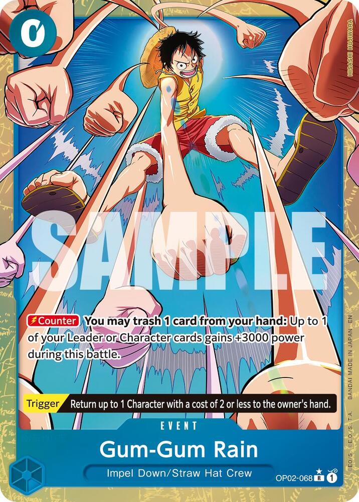 Gum-Gum Rain Alternate Art OP02-068 – Premium Booster - The Best Vol. 2 | One Piece TCG