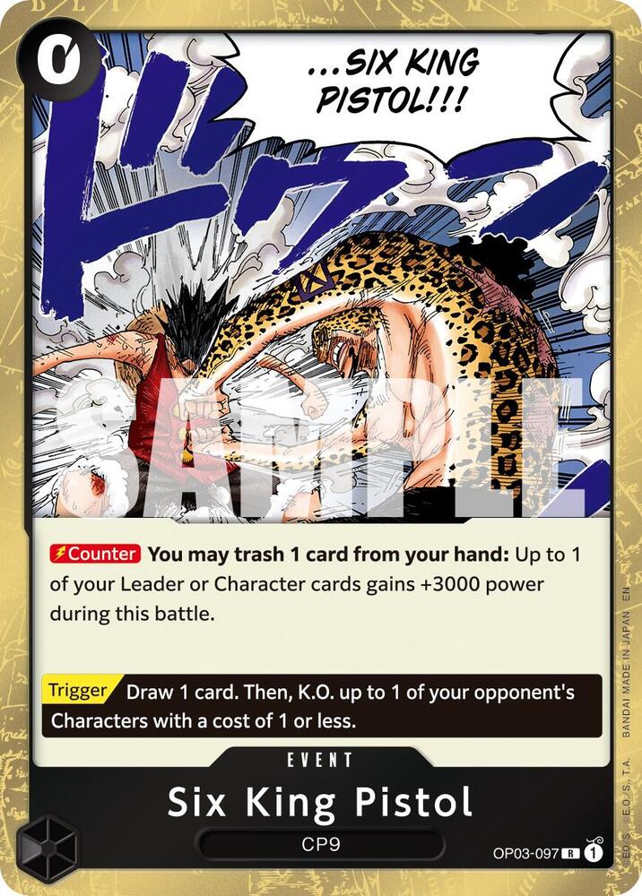 Six King Pistol Reprint OP03-097 – Premium Booster - The Best Vol. 2 | One Piece TCG
