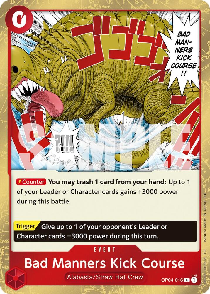 Bad Manners Kick Course Reprint OP04-016 – Premium Booster - The Best Vol. 2 | One Piece TCG