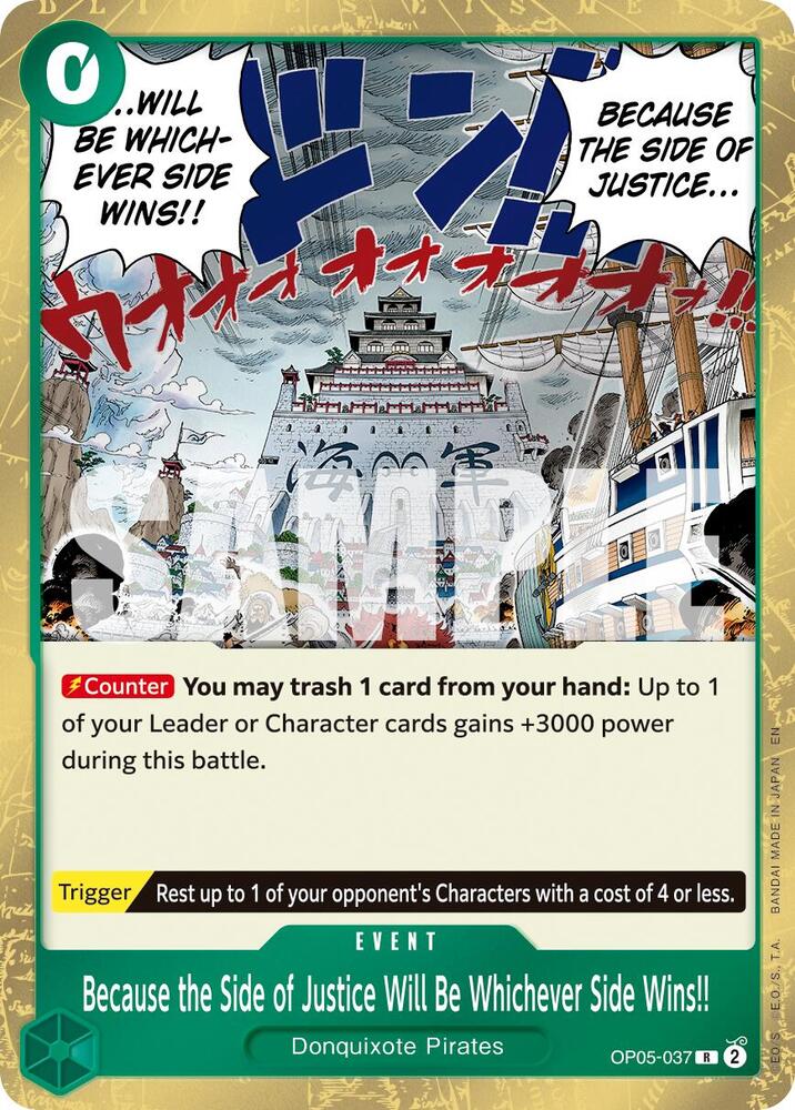 Because the Side of Justice Will Be Whichever Side Wins!! Reprint OP05-037 – Premium Booster - The Best Vol. 2 | One Piece TCG