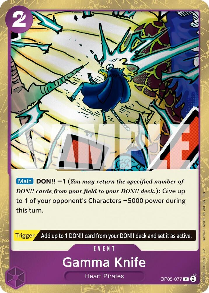 Gamma Knife Pirate Foil OP05-077 – Premium Booster - The Best Vol. 2 | One Piece TCG