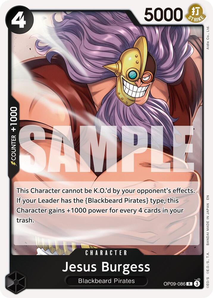 Jesus Burgess Reprint OP09-086 – Premium Booster - The Best Vol. 2 | One Piece TCG