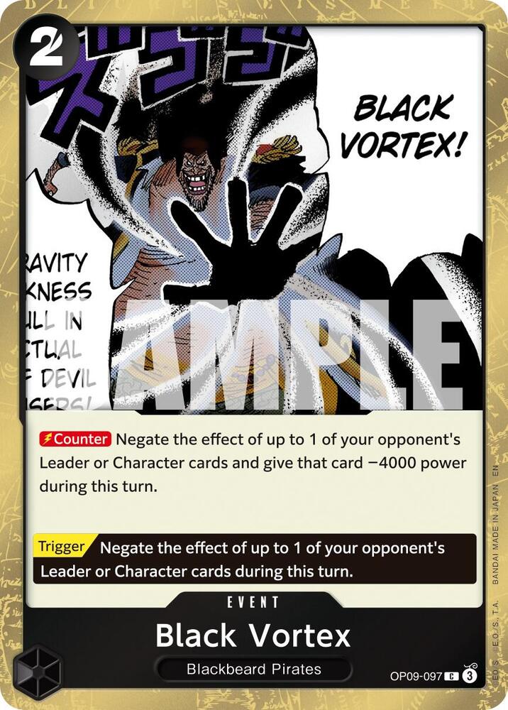 Black Vortex Pirate Foil OP09-097 – Premium Booster - The Best Vol. 2 | One Piece TCG