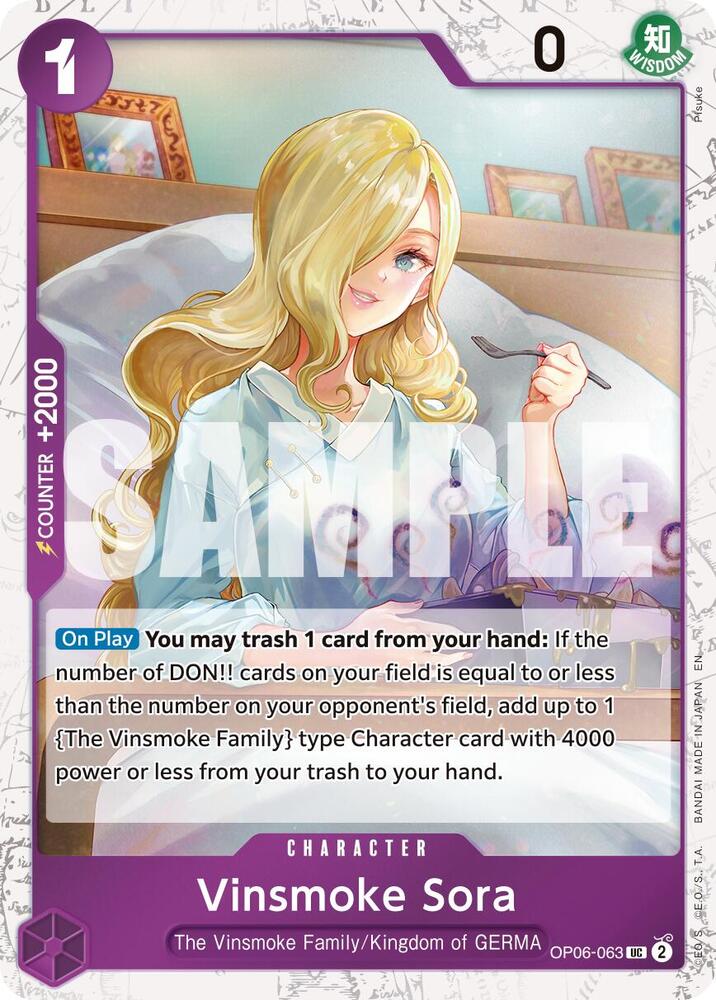 Vinsmoke Sora Pirate Foil OP06-063 – Premium Booster - The Best Vol. 2 | One Piece TCG
