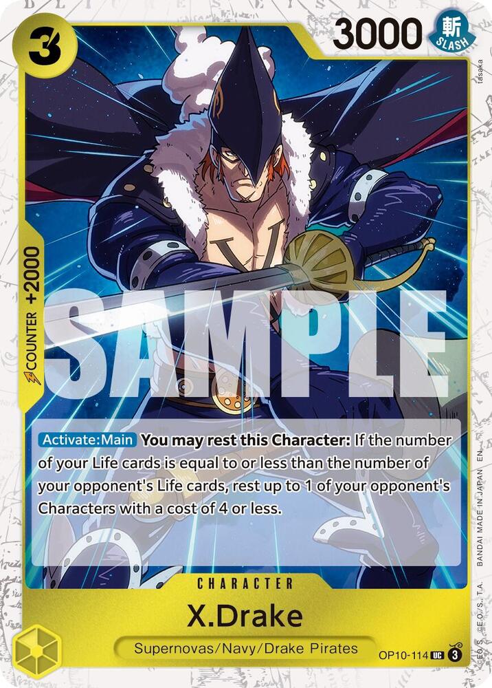 X.Drake Pirate Foil OP10-114 – Premium Booster - The Best Vol. 2 | One Piece TCG
