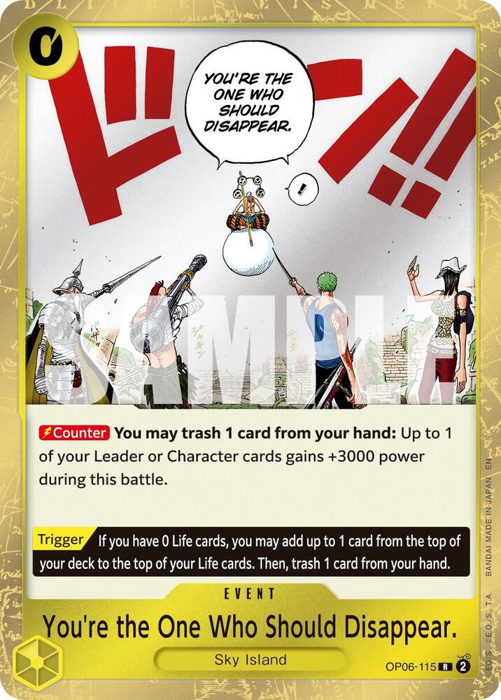 You're the One Who Should Disappear Reprint OP06-115 – Premium Booster - The Best Vol. 2 | One Piece TCG