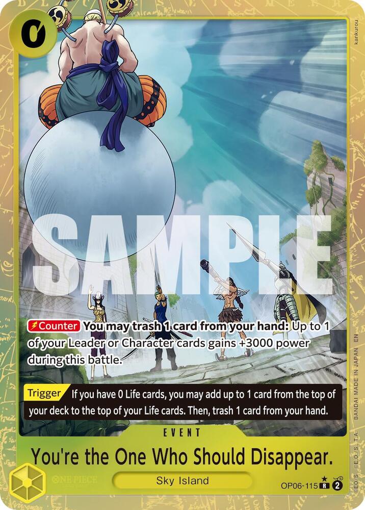 You're the One Who Should Disappear Alternate Art OP06-115 – Premium Booster - The Best Vol. 2 | One Piece TCG