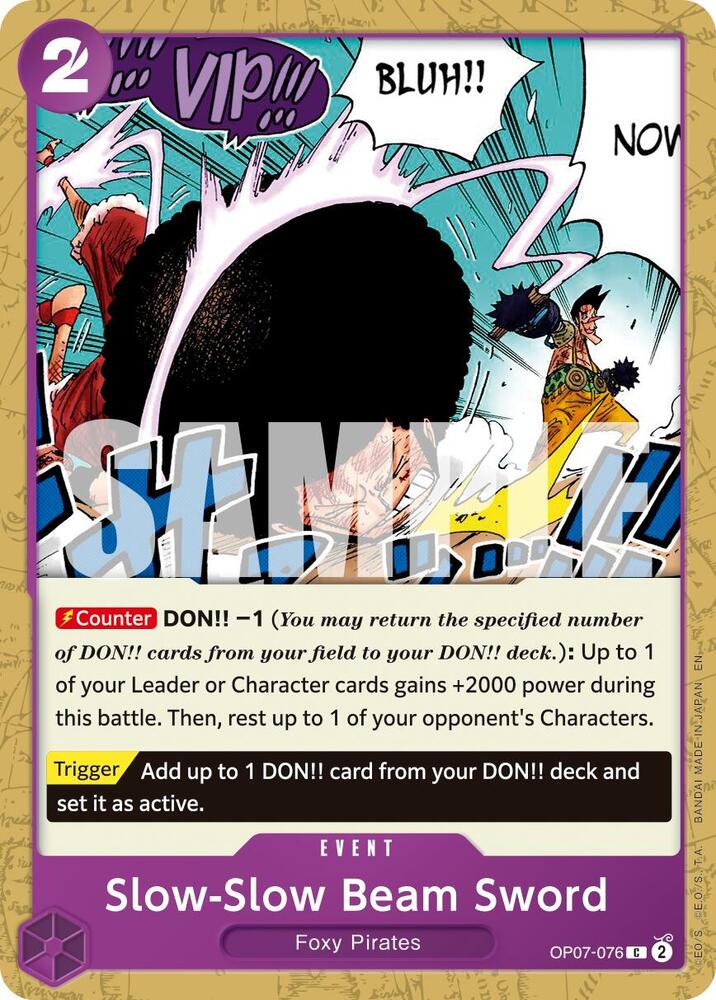 Slow-Slow Beam Sword Reprint OP07-076 – Premium Booster - The Best Vol. 2 | One Piece TCG