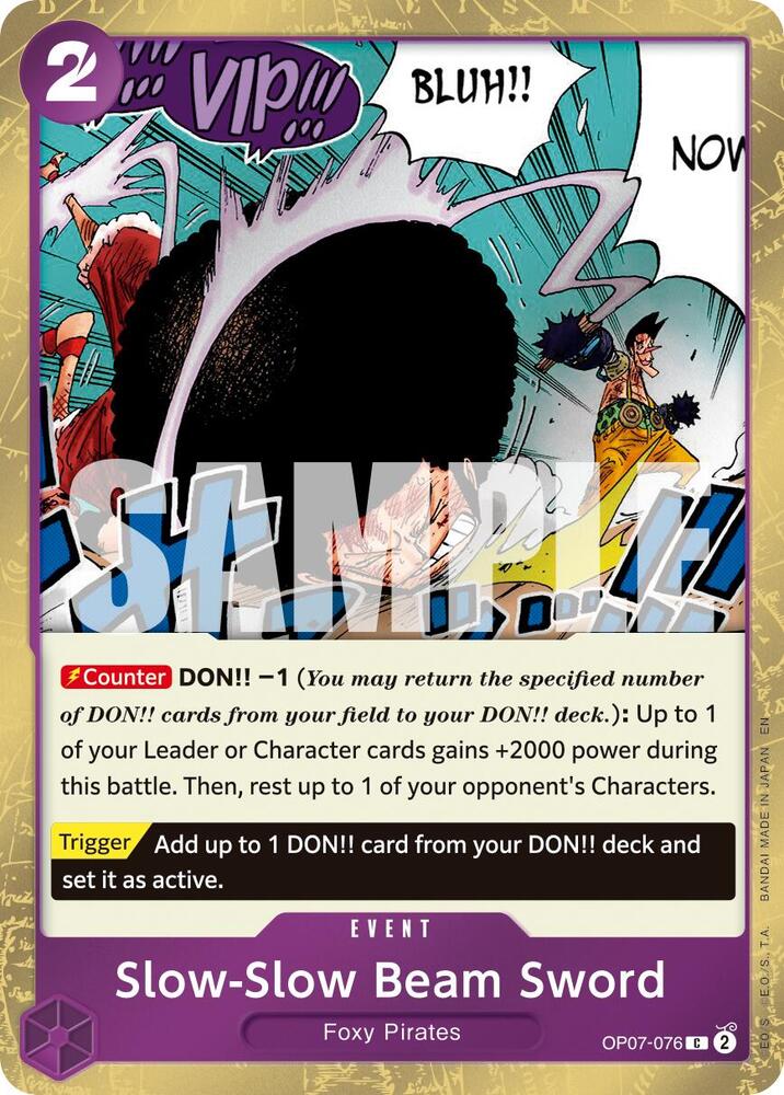 Slow-Slow Beam Sword Pirate Foil OP07-076 – Premium Booster - The Best Vol. 2 | One Piece TCG