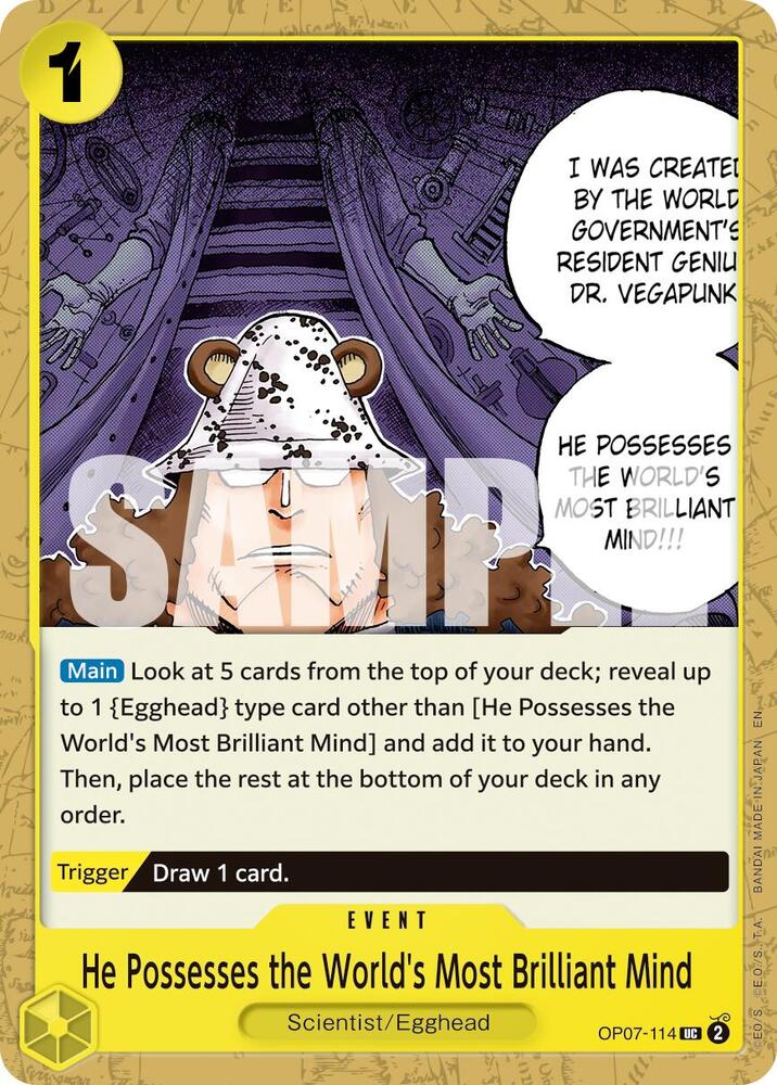 He Possesses the World's Most Brilliant Mind Reprint OP07-114 – Premium Booster - The Best Vol. 2 | One Piece TCG