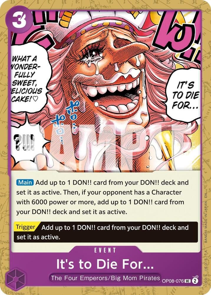 It's to Die For Reprint OP08-076 – Premium Booster - The Best Vol. 2 | One Piece TCG