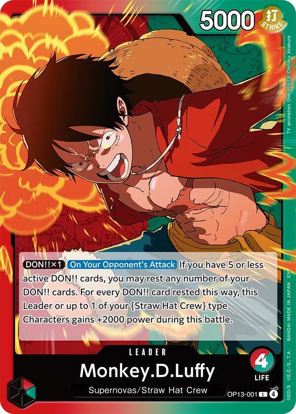 Monkey.D.Luffy OP13-001 – Carrying On His Will | One Piece TCG