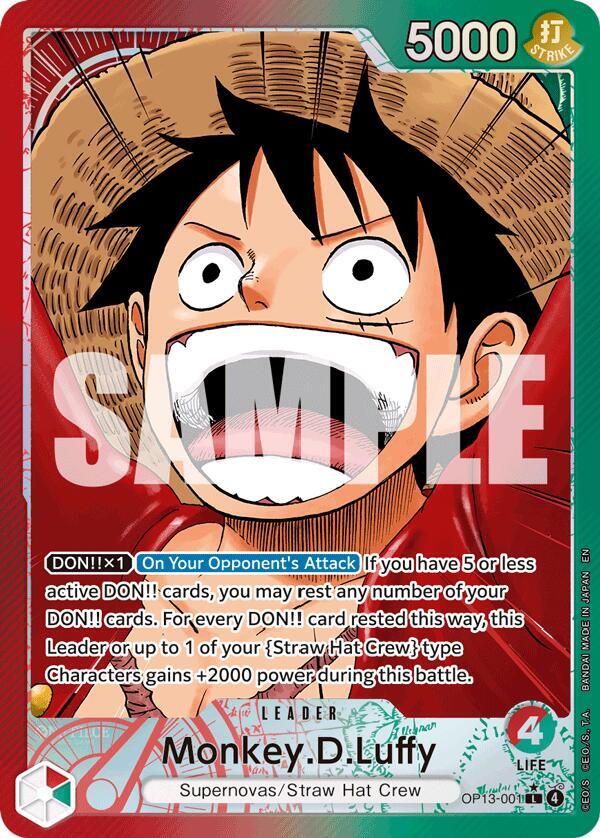 Monkey.D.Luffy Alternate Art OP13-001 – Carrying On His Will | One Piece TCG