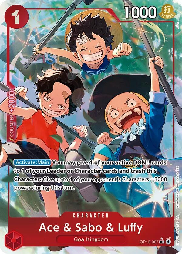 Ace & Sabo & Luffy Alternate Art OP13-007 – Carrying On His Will | One Piece TCG
