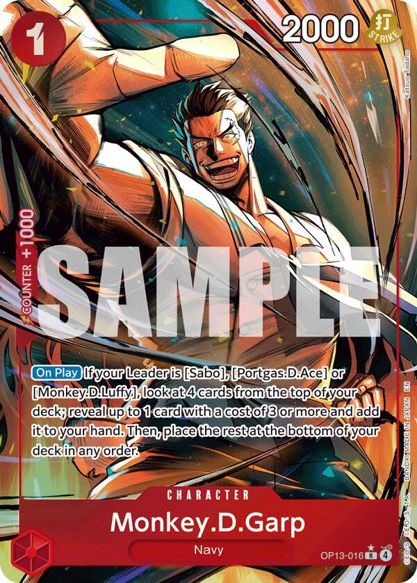Monkey.D.Garp Alternate Art OP13-016 – Carrying On His Will | One Piece TCG
